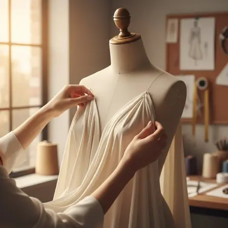 Drapierung am Mannequin